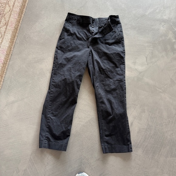 Everlane Black Button Fly Wide Leg Chinos - Picture 9 of 10